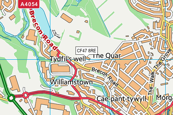 CF47 8RE map - OS VectorMap District (Ordnance Survey) CF47 8RE map - OS VectorMap District (Ordnance Survey)