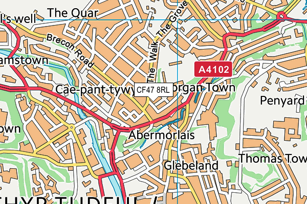 CF47 8RL map - OS VectorMap District (Ordnance Survey) CF47 8RL map - OS VectorMap District (Ordnance Survey)