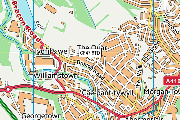 CF47 8TD map - OS VectorMap District (Ordnance Survey) CF47 8TD map - OS VectorMap District (Ordnance Survey)