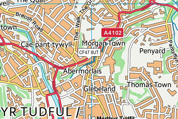 CF47 8UT map - OS VectorMap District (Ordnance Survey) CF47 8UT map - OS VectorMap District (Ordnance Survey)