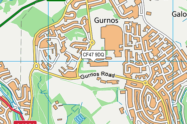 CF47 9DQ map - OS VectorMap District (Ordnance Survey) CF47 9DQ map - OS VectorMap District (Ordnance Survey)