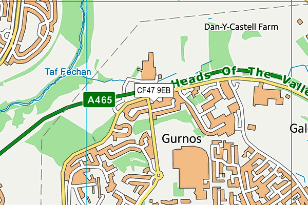 CF47 9EB map - OS VectorMap District (Ordnance Survey) CF47 9EB map - OS VectorMap District (Ordnance Survey)