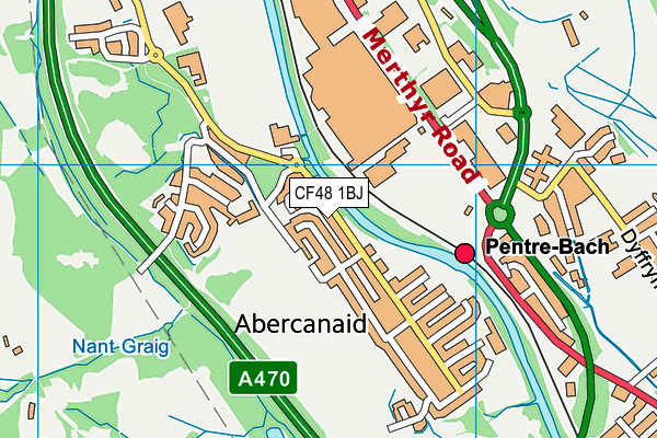 CF48 1BJ map - OS VectorMap District (Ordnance Survey) CF48 1BJ map - OS VectorMap District (Ordnance Survey)
