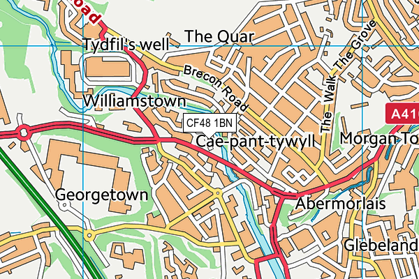 CF48 1BN map - OS VectorMap District (Ordnance Survey) CF48 1BN map - OS VectorMap District (Ordnance Survey)
