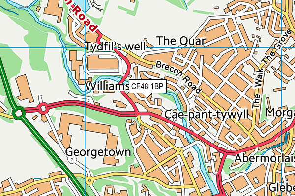 CF48 1BP map - OS VectorMap District (Ordnance Survey) CF48 1BP map - OS VectorMap District (Ordnance Survey)