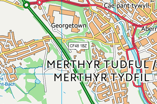 CF48 1BZ map - OS VectorMap District (Ordnance Survey) CF48 1BZ map - OS VectorMap District (Ordnance Survey)