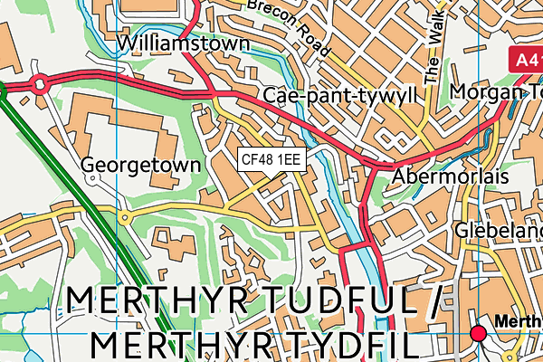 CF48 1EE map - OS VectorMap District (Ordnance Survey) CF48 1EE map - OS VectorMap District (Ordnance Survey)