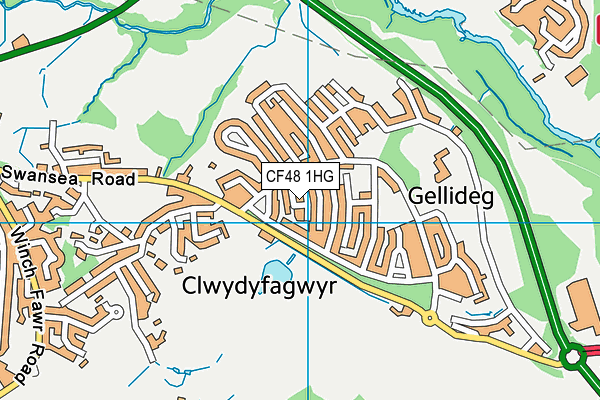 CF48 1HG map - OS VectorMap District (Ordnance Survey) CF48 1HG map - OS VectorMap District (Ordnance Survey)