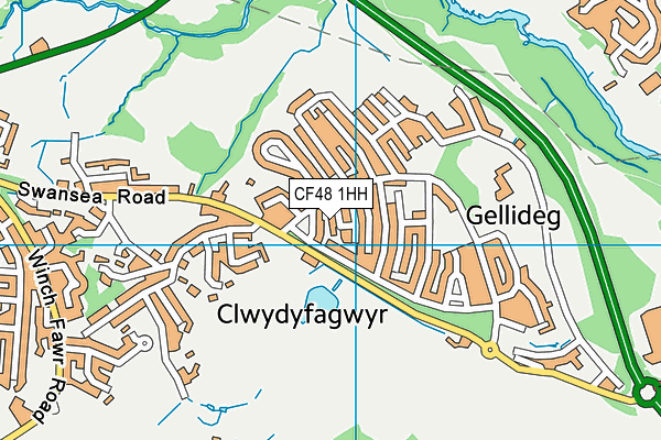 CF48 1HH map - OS VectorMap District (Ordnance Survey) CF48 1HH map - OS VectorMap District (Ordnance Survey)