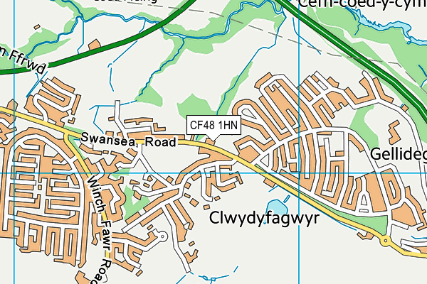 CF48 1HN map - OS VectorMap District (Ordnance Survey)