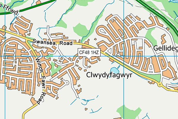 CF48 1HZ map - OS VectorMap District (Ordnance Survey) CF48 1HZ map - OS VectorMap District (Ordnance Survey)