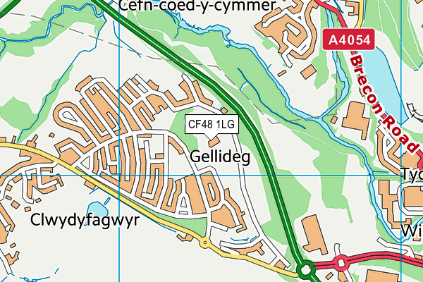 CF48 1LG map - OS VectorMap District (Ordnance Survey) CF48 1LG map - OS VectorMap District (Ordnance Survey)