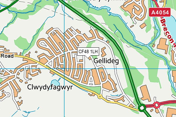 CF48 1LH map - OS VectorMap District (Ordnance Survey) CF48 1LH map - OS VectorMap District (Ordnance Survey)