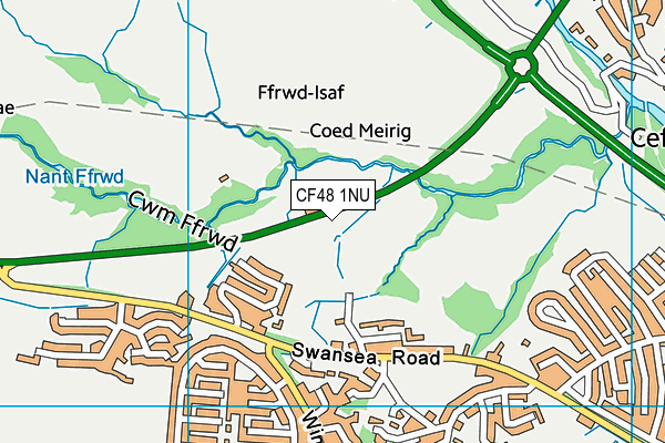 CF48 1NU map - OS VectorMap District (Ordnance Survey) CF48 1NU map - OS VectorMap District (Ordnance Survey)