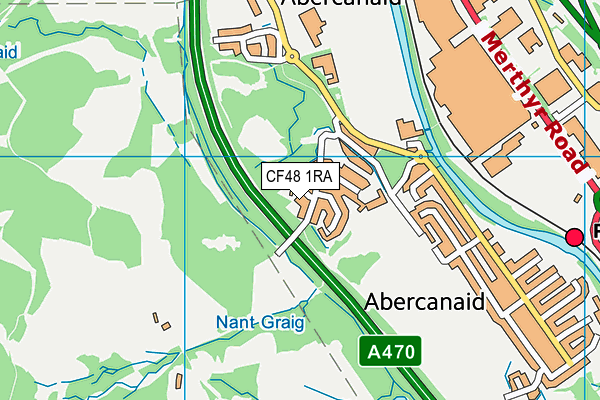 CF48 1RA map - OS VectorMap District (Ordnance Survey) CF48 1RA map - OS VectorMap District (Ordnance Survey)