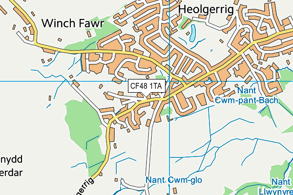 CF48 1TA map - OS VectorMap District (Ordnance Survey) CF48 1TA map - OS VectorMap District (Ordnance Survey)