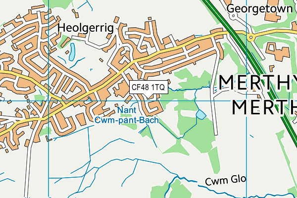 CF48 1TQ map - OS VectorMap District (Ordnance Survey) CF48 1TQ map - OS VectorMap District (Ordnance Survey)