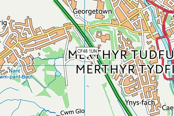CF48 1UN map - OS VectorMap District (Ordnance Survey) CF48 1UN map - OS VectorMap District (Ordnance Survey)