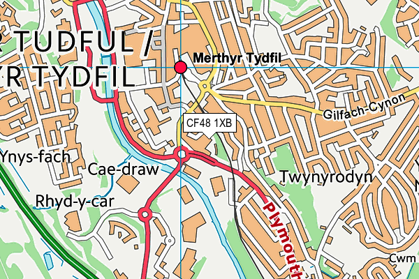 CF48 1XB map - OS VectorMap District (Ordnance Survey) CF48 1XB map - OS VectorMap District (Ordnance Survey)