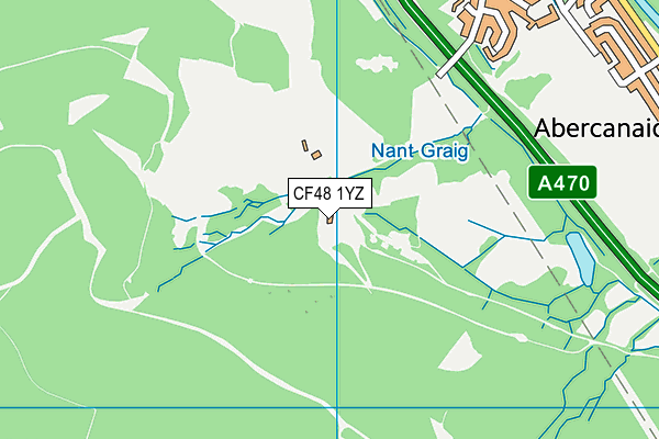CF48 1YZ map - OS VectorMap District (Ordnance Survey) CF48 1YZ map - OS VectorMap District (Ordnance Survey)