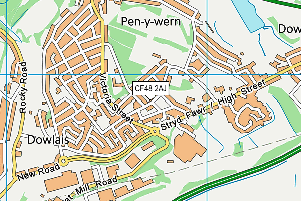 CF48 2AJ map - OS VectorMap District (Ordnance Survey) CF48 2AJ map - OS VectorMap District (Ordnance Survey)