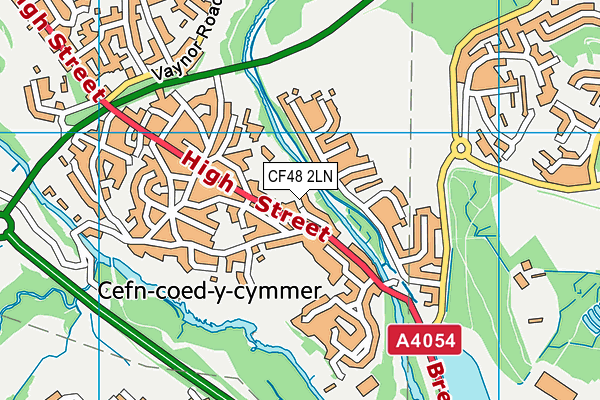 CF48 2LN map - OS VectorMap District (Ordnance Survey) CF48 2LN map - OS VectorMap District (Ordnance Survey)