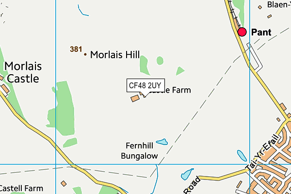 CF48 2UY map - OS VectorMap District (Ordnance Survey) CF48 2UY map - OS VectorMap District (Ordnance Survey)