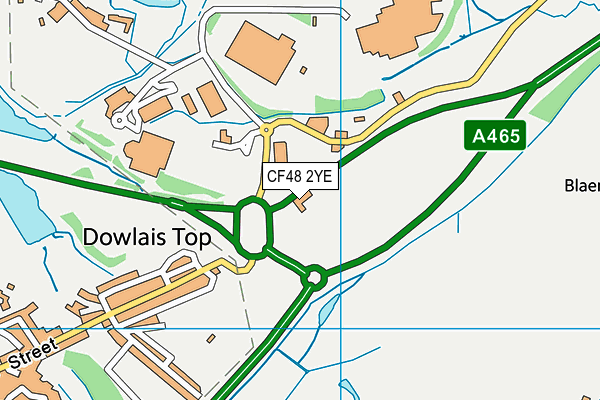 CF48 2YE map - OS VectorMap District (Ordnance Survey) CF48 2YE map - OS VectorMap District (Ordnance Survey)