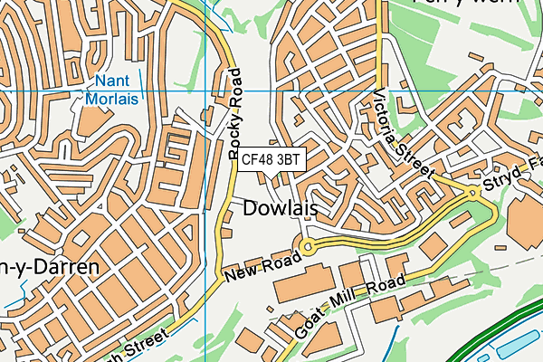 CF48 3BT map - OS VectorMap District (Ordnance Survey) CF48 3BT map - OS VectorMap District (Ordnance Survey)