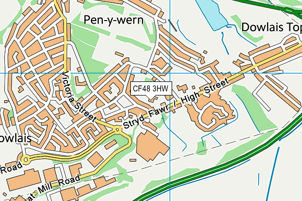 CF48 3HW map - OS VectorMap District (Ordnance Survey) CF48 3HW map - OS VectorMap District (Ordnance Survey)