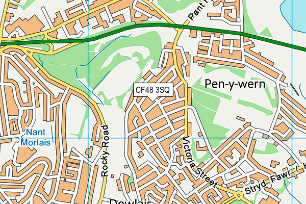 CF48 3SQ map - OS VectorMap District (Ordnance Survey) CF48 3SQ map - OS VectorMap District (Ordnance Survey)