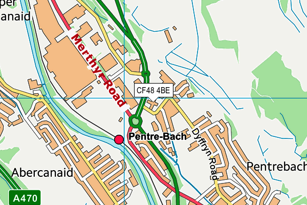 CF48 4BE map - OS VectorMap District (Ordnance Survey) CF48 4BE map - OS VectorMap District (Ordnance Survey)