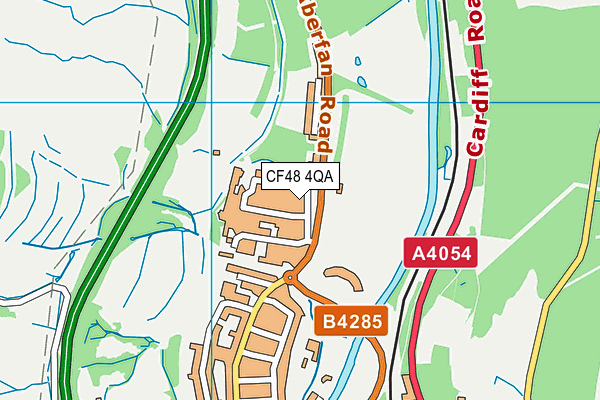 CF48 4QA map - OS VectorMap District (Ordnance Survey) CF48 4QA map - OS VectorMap District (Ordnance Survey)