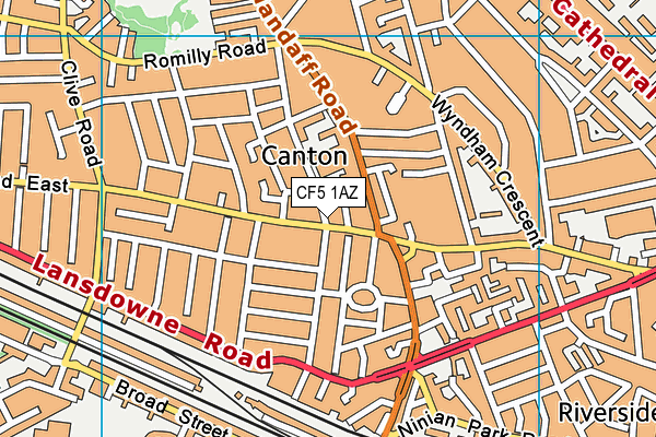 CF5 1AZ map - OS VectorMap District (Ordnance Survey) CF5 1AZ map - OS VectorMap District (Ordnance Survey)