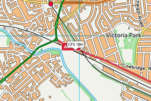 CF5 1BH map - OS VectorMap District (Ordnance Survey) CF5 1BH map - OS VectorMap District (Ordnance Survey)