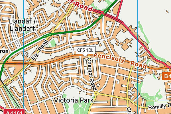 CF5 1DL map - OS VectorMap District (Ordnance Survey) CF5 1DL map - OS VectorMap District (Ordnance Survey)
