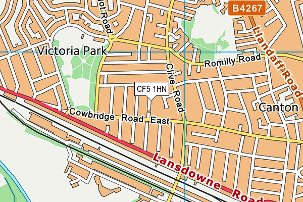 CF5 1HN map - OS VectorMap District (Ordnance Survey) CF5 1HN map - OS VectorMap District (Ordnance Survey)