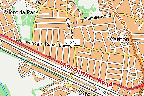 CF5 1JH map - OS VectorMap District (Ordnance Survey) CF5 1JH map - OS VectorMap District (Ordnance Survey)