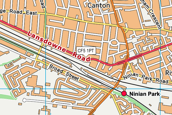 CF5 1PT map - OS VectorMap District (Ordnance Survey) CF5 1PT map - OS VectorMap District (Ordnance Survey)