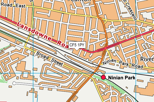 CF5 1PY map - OS VectorMap District (Ordnance Survey) CF5 1PY map - OS VectorMap District (Ordnance Survey)