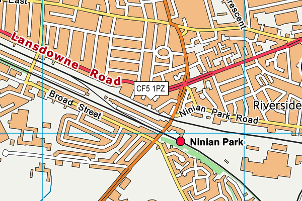 CF5 1PZ map - OS VectorMap District (Ordnance Survey) CF5 1PZ map - OS VectorMap District (Ordnance Survey)