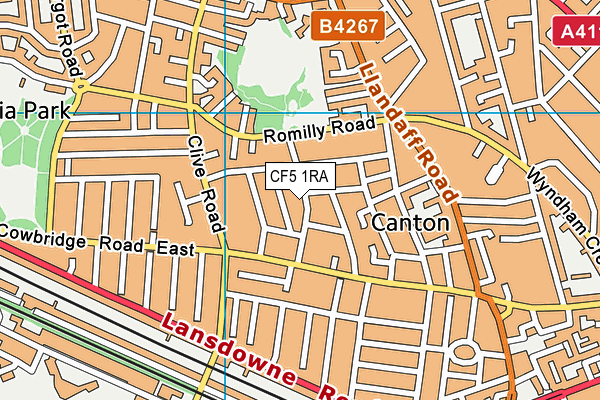 CF5 1RA map - OS VectorMap District (Ordnance Survey) CF5 1RA map - OS VectorMap District (Ordnance Survey)