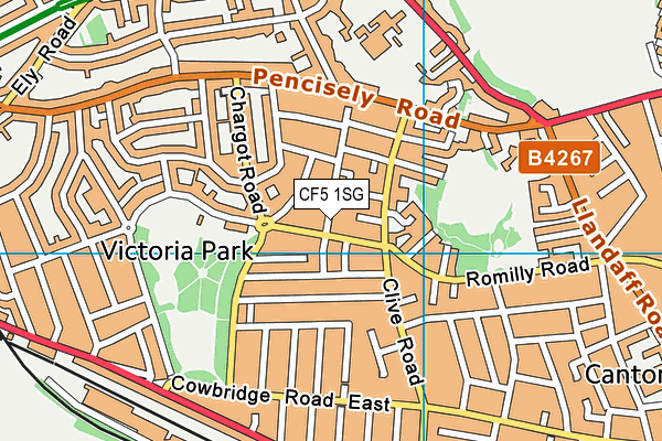 CF5 1SG map - OS VectorMap District (Ordnance Survey) CF5 1SG map - OS VectorMap District (Ordnance Survey)