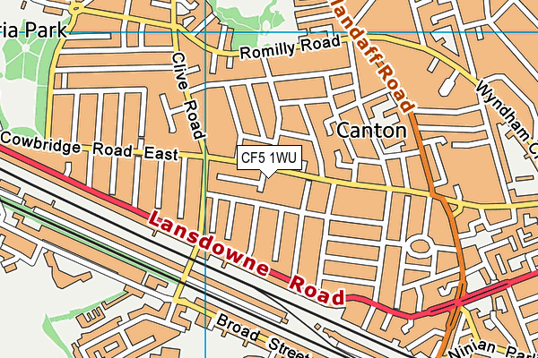 CF5 1WU map - OS VectorMap District (Ordnance Survey) CF5 1WU map - OS VectorMap District (Ordnance Survey)