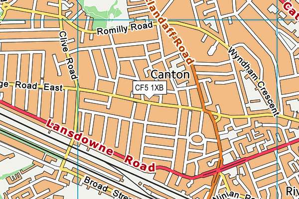 CF5 1XB map - OS VectorMap District (Ordnance Survey) CF5 1XB map - OS VectorMap District (Ordnance Survey)