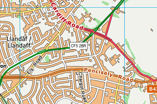 CF5 2BR map - OS VectorMap District (Ordnance Survey) CF5 2BR map - OS VectorMap District (Ordnance Survey)
