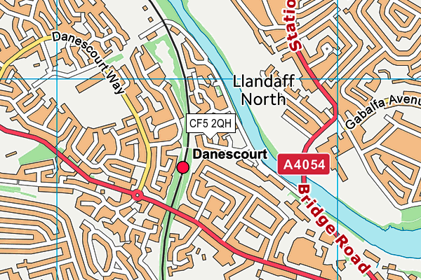 CF5 2QH map - OS VectorMap District (Ordnance Survey) CF5 2QH map - OS VectorMap District (Ordnance Survey)