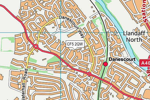 CF5 2QW map - OS VectorMap District (Ordnance Survey) CF5 2QW map - OS VectorMap District (Ordnance Survey)
