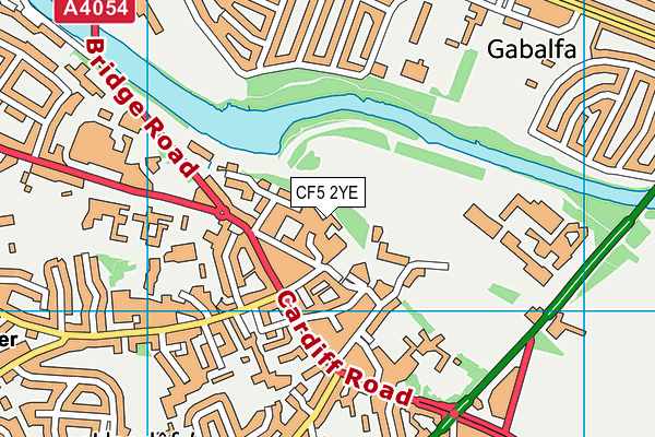 CF5 2YE map - OS VectorMap District (Ordnance Survey) CF5 2YE map - OS VectorMap District (Ordnance Survey)
