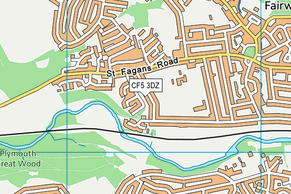 CF5 3DZ map - OS VectorMap District (Ordnance Survey) CF5 3DZ map - OS VectorMap District (Ordnance Survey)